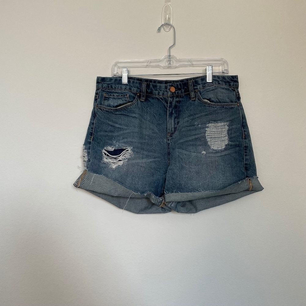 Blank NYC Shorts Women's Size 30 Blue Medium Wash Denim Jean Boyfriend Boho